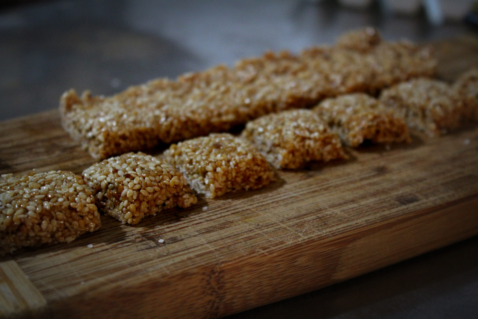 Easy recipe for Sesame Honey bars without sugar The Greek Chef