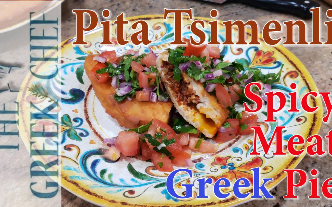 Tsimenli, spicy Greek meat pie