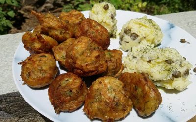 Fennel Patties and Potato with Garlic and Capers